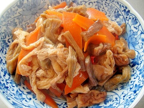 芋がらと油揚げの煮物